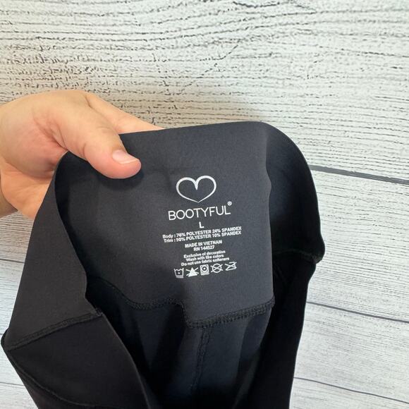 Bootyful Women's Black Interlink High Waisted Active Leggings Size Large - Picture 8 of 8